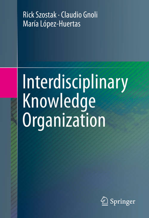 Book cover of Interdisciplinary Knowledge Organization