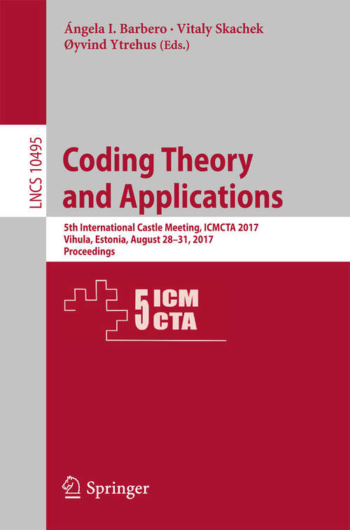 Book cover of Coding Theory and Applications