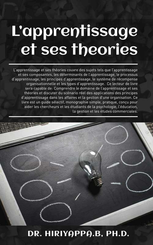Book cover of L'apprentissage et ses théories