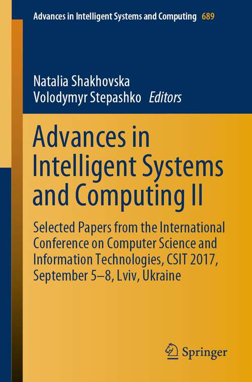 Book cover of Advances in Intelligent Systems and Computing II