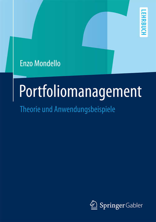 Book cover of Portfoliomanagement: Theorie und Anwendungsbeispiele