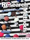 Research Methods, Design, and Analysis (Twelfth Edition)