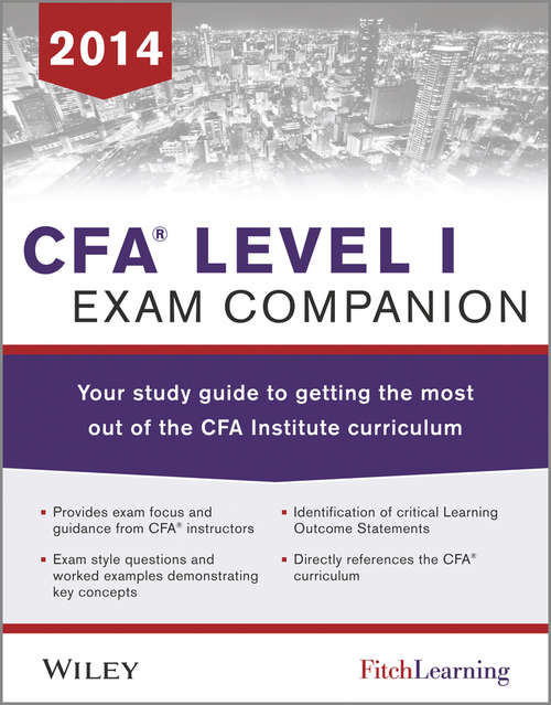 Book cover of CFA level I Exam Companion