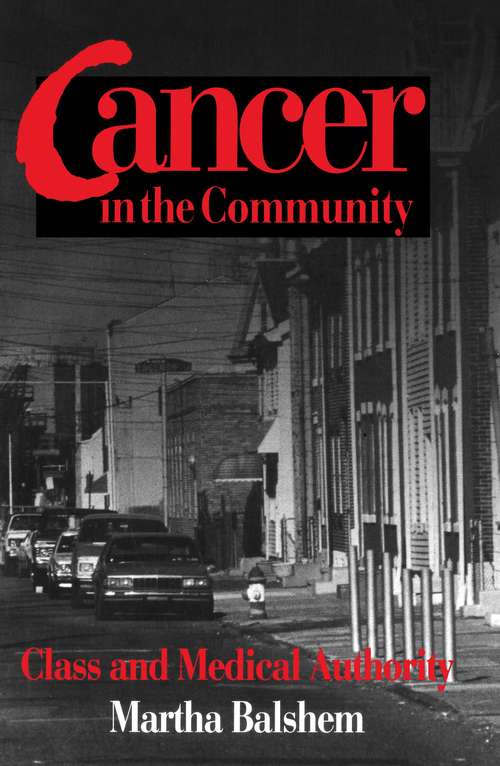 Book cover of Cancer in the Community