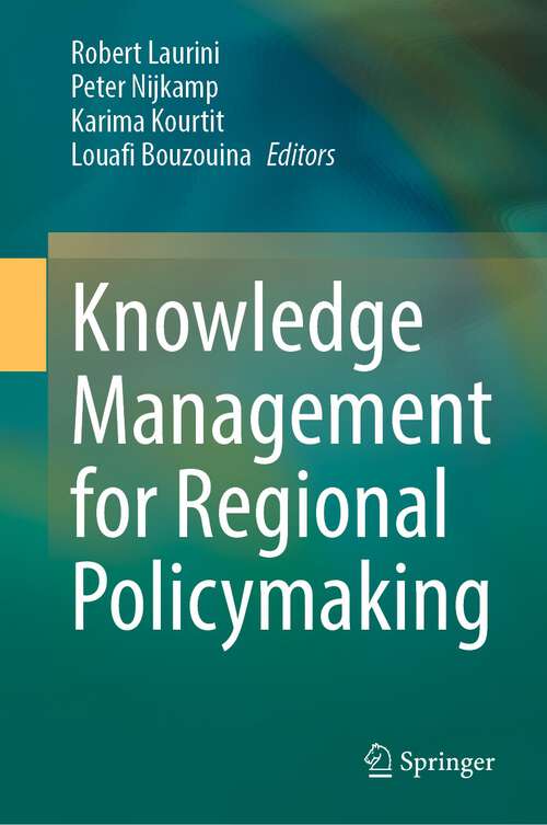 Book cover of Knowledge Management for Regional Policymaking (1st ed. 2022)