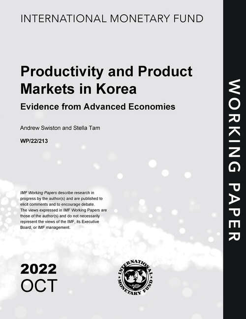 Book cover of Productivity and Product Markets in Korea: Evidence from Advanced Economies (Imf Working Papers)