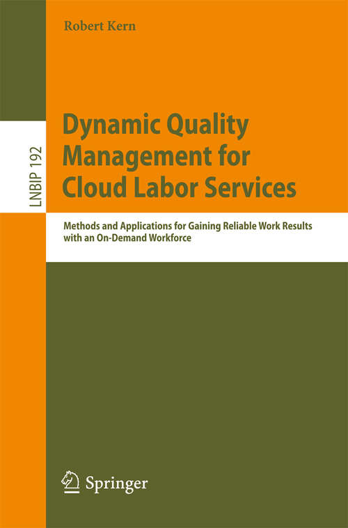 Book cover of Dynamic Quality Management for Cloud Labor Services
