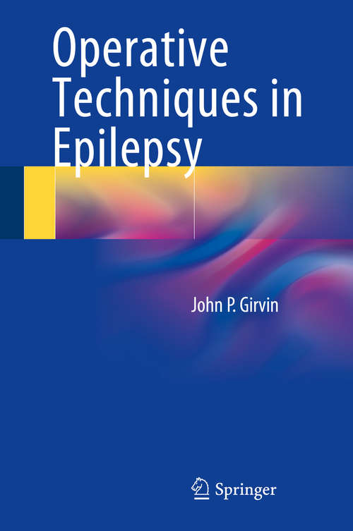 Book cover of Operative Techniques in Epilepsy