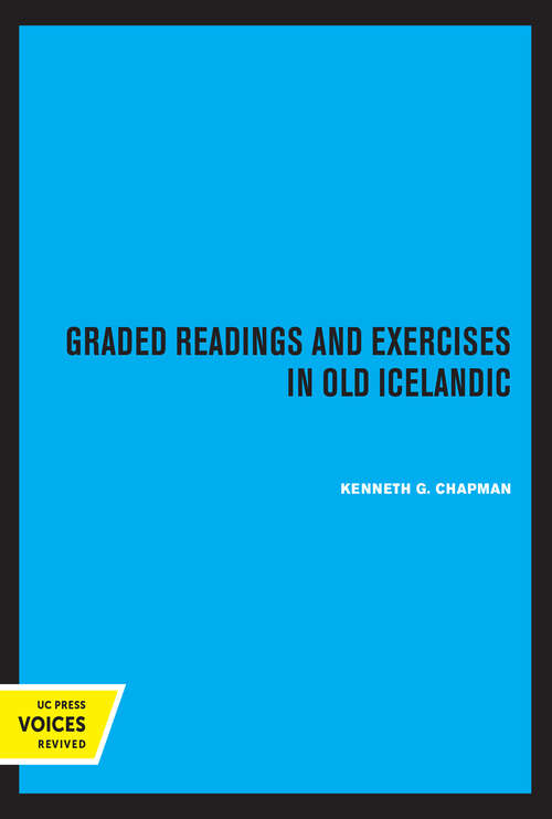 Book cover of Graded Readings and Exercises in Old Icelandic