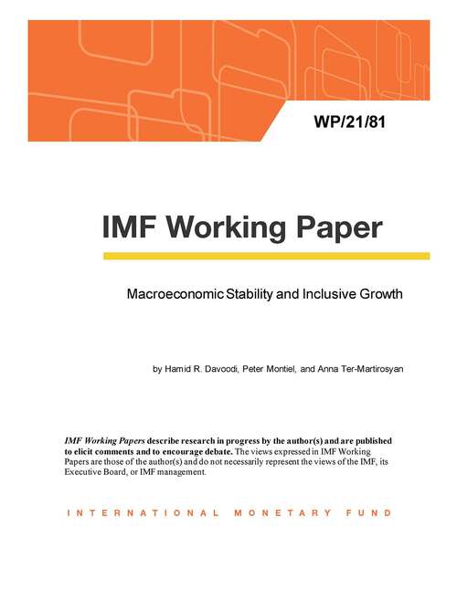 Book cover of Macroeconomic Stability and Inclusive Growth (Imf Working Papers)