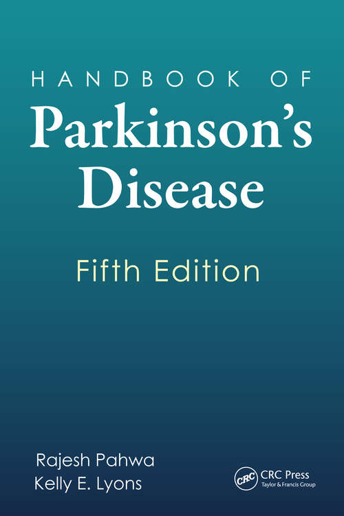 Book cover of Handbook of Parkinson's Disease (Neurological Disease and Therapy)