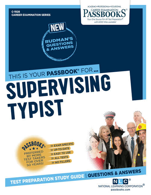 Book cover of Supervising Typist: Passbooks Study Guide (Career Examination Series)