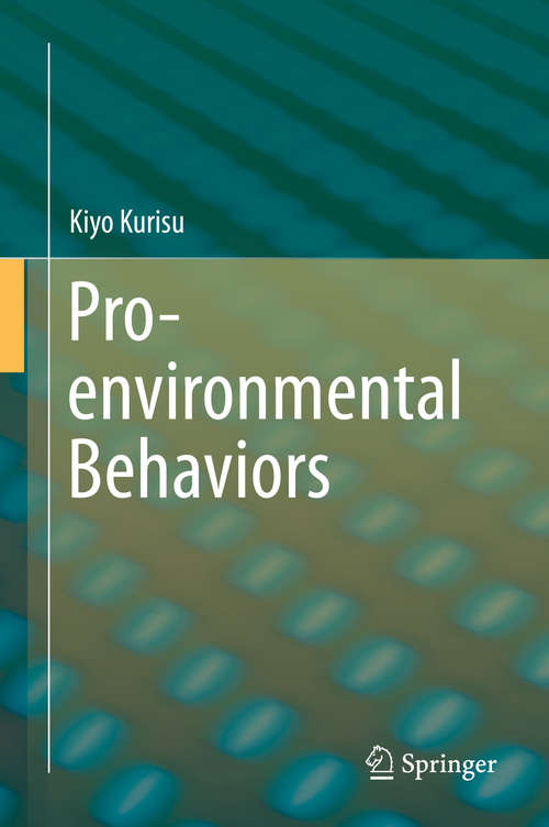 Book cover of Pro-environmental Behaviors