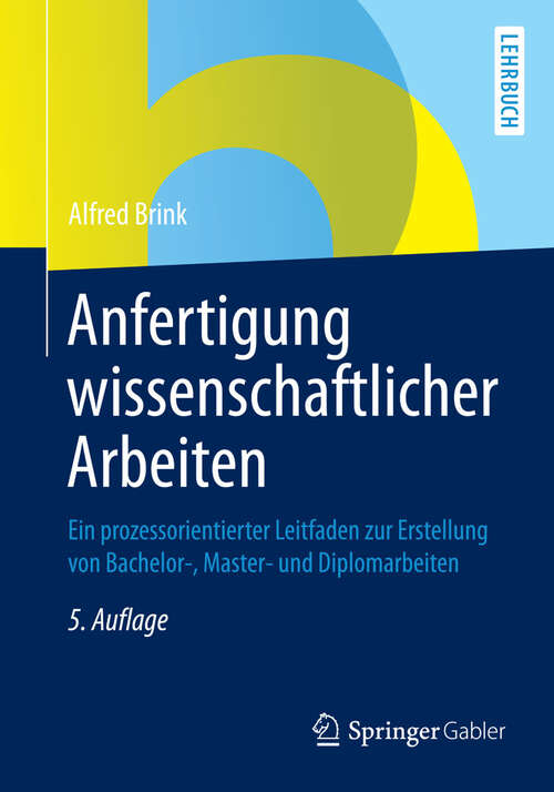 Book cover of Anfertigung wissenschaftlicher Arbeiten