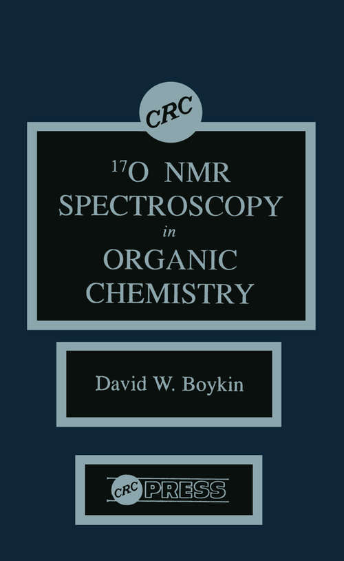 Book cover of 17 0 NMR Spectroscopy in Organic Chemistry