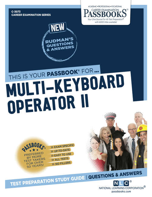 Book cover of Multi-Keyboard Operator II: Passbooks Study Guide (Career Examination Series)