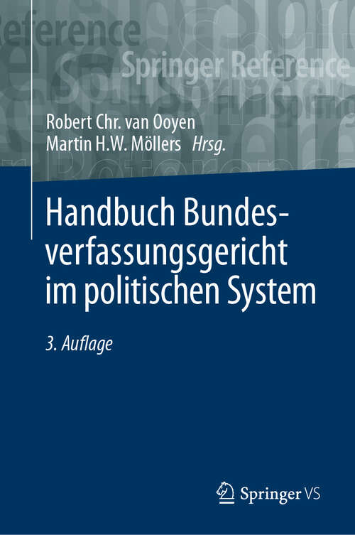 Book cover of Handbuch Bundesverfassungsgericht im politischen System (3. Auflage 2025)