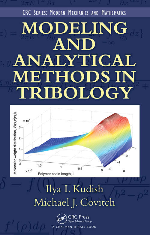 Book cover of Modeling and Analytical Methods in Tribology