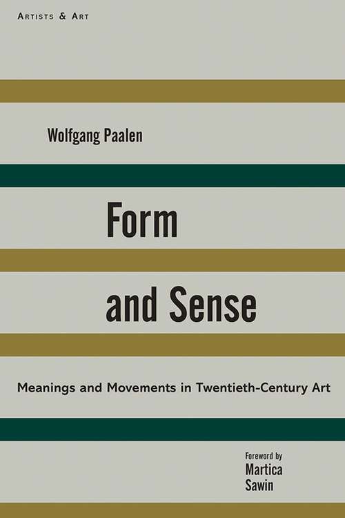 Book cover of Form and Sense
