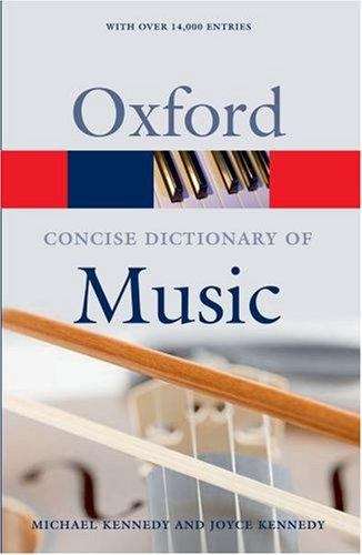 The Concise Oxford Dictionary of Music (5th edition)
