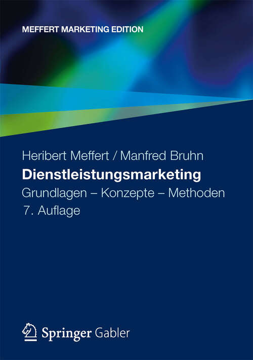 Book cover of Dienstleistungsmarketing