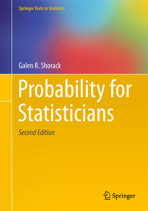 Book cover of Probability for Statisticians