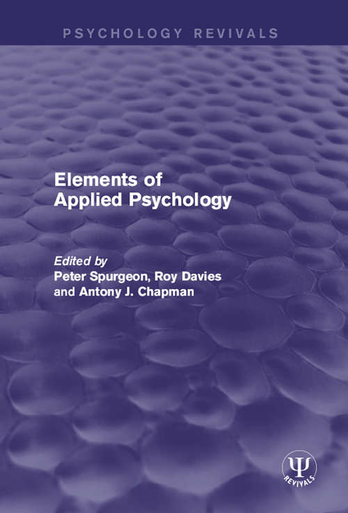 Elements of Applied Psychology (Psychology Revivals)
