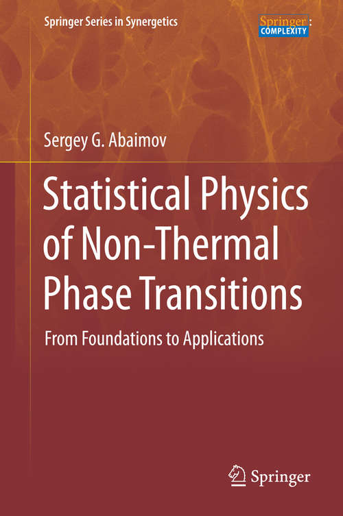 Book cover of Statistical Physics of Non-Thermal Phase Transitions