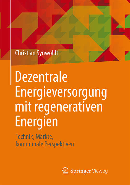 Book cover of Dezentrale Energieversorgung mit regenerativen Energien