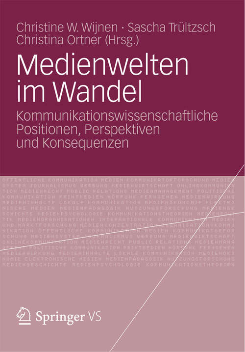 Book cover of Medienwelten im Wandel