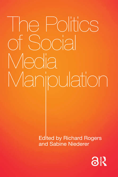 Book cover of The Politics of Social Media Manipulation (1)