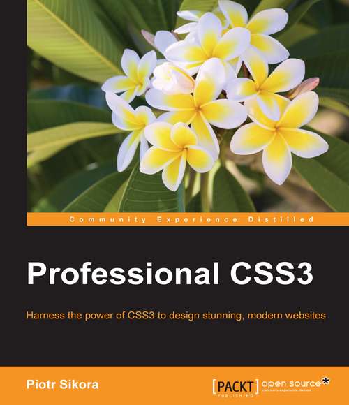 Book cover of Professional CSS3