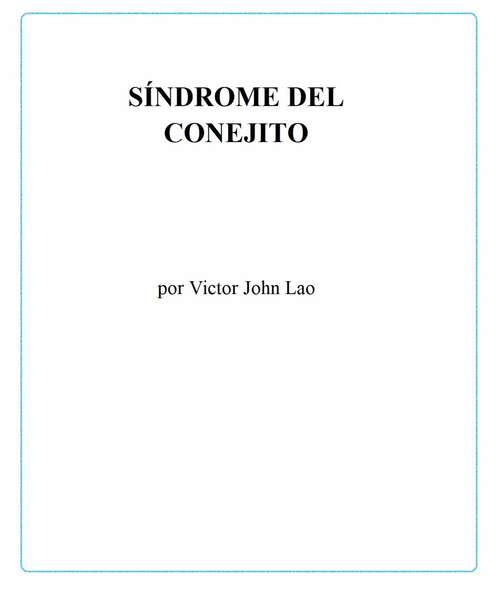 Book cover of Síndrome del conejito: