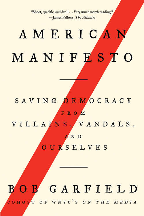 Book cover of American Manifesto: Saving Democracy from Villains, Vandals, and Ourselves