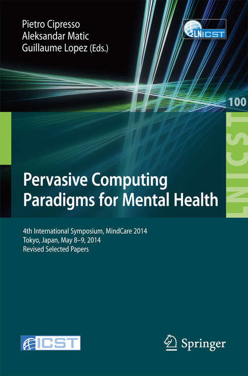 Book cover of Pervasive Computing Paradigms for Mental Health