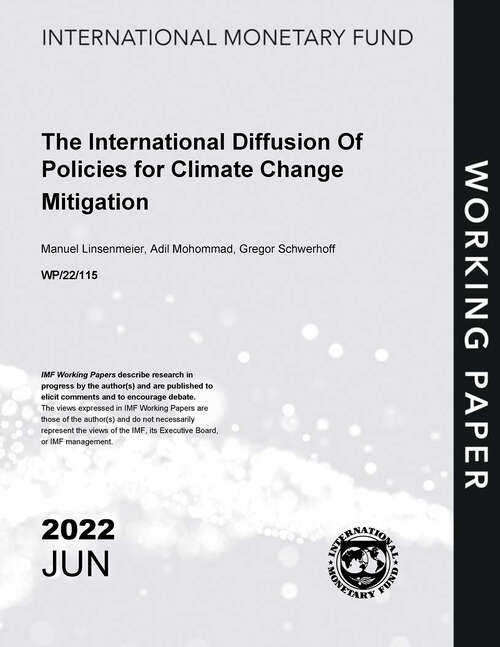 Book cover of The International Diffusion of Policies for Climate Change Mitigation (Imf Working Papers)