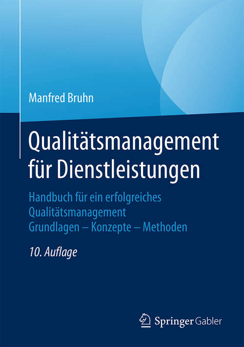 Book cover of Qualitätsmanagement für Dienstleistungen