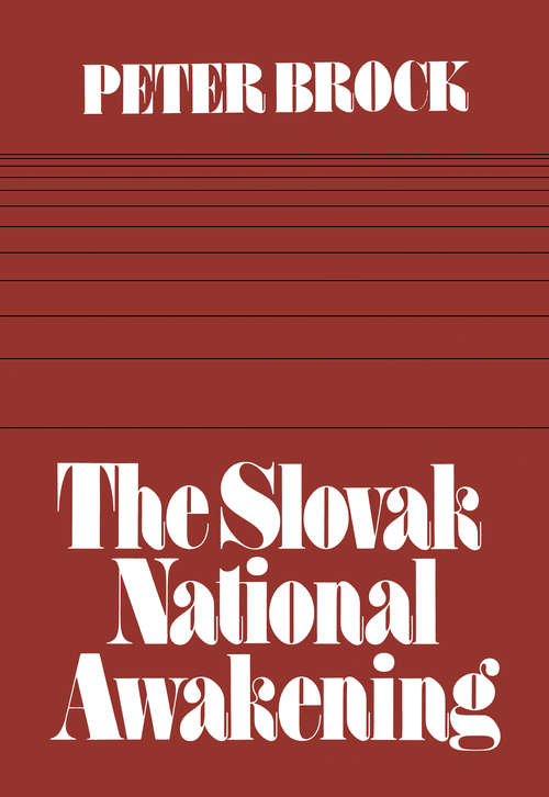 Book cover of The Slovak National Awakening