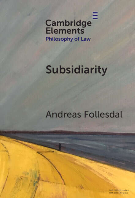 Book cover of Subsidiarity (Elements in Philosophy of Law)
