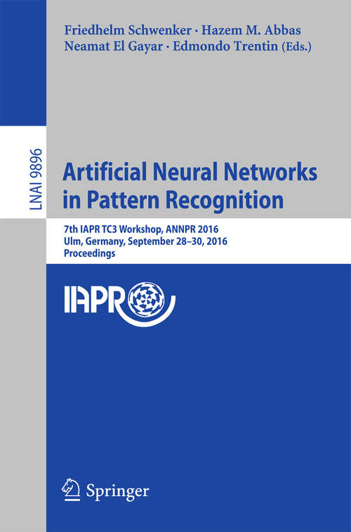 Book cover of Artificial Neural Networks in Pattern Recognition