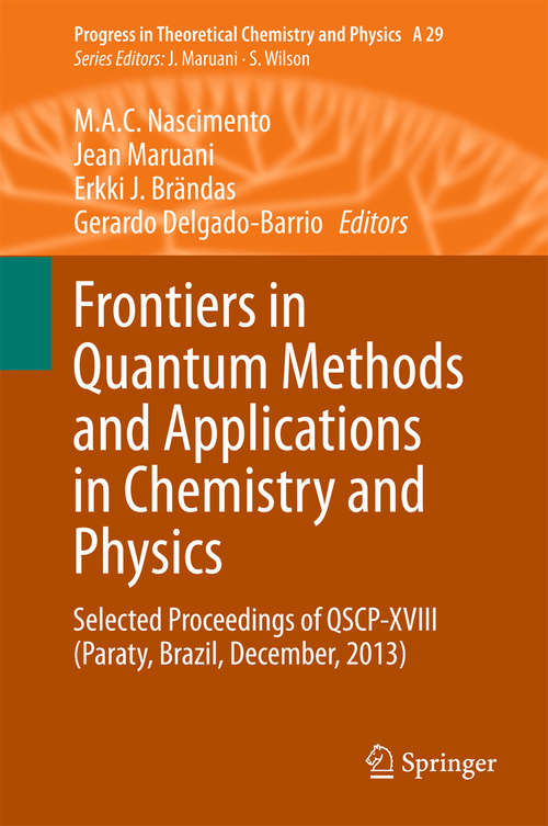 Book cover of Frontiers in Quantum Methods and Applications in Chemistry and Physics