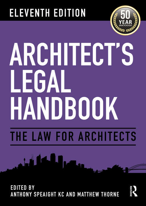 Book cover of Architect's Legal Handbook: The Law for Architects (11)
