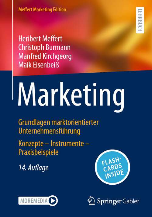 Book cover of Marketing: Grundlagen marktorientierter Unternehmensführung Konzepte – Instrumente – Praxisbeispiele (14. Aufl. 2024)