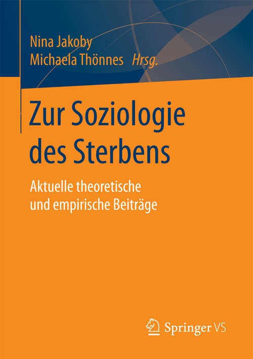 Book cover of Zur Soziologie des Sterbens