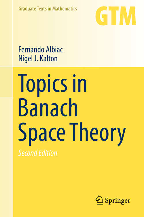 Book cover of Topics in Banach Space Theory