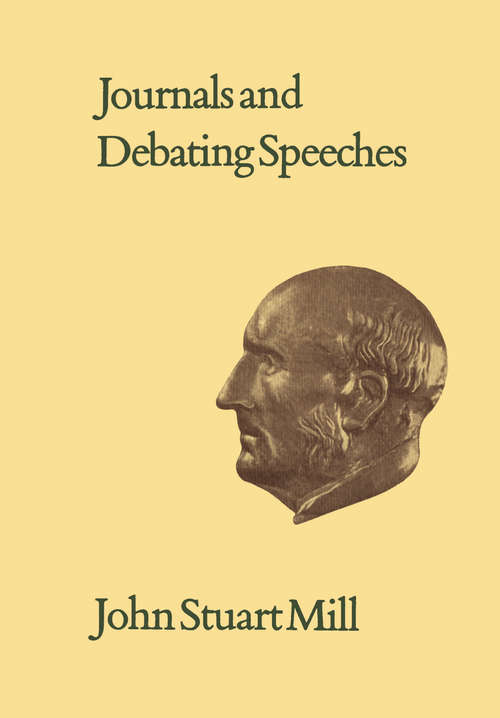 Book cover of Journals and Debating Speeches: Volumes XXVI-XXVII