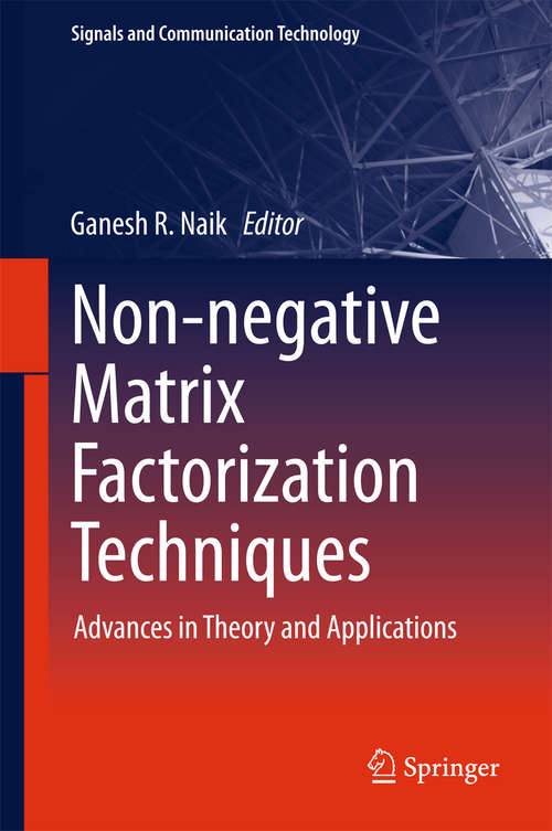 Book cover of Non-negative Matrix Factorization Techniques