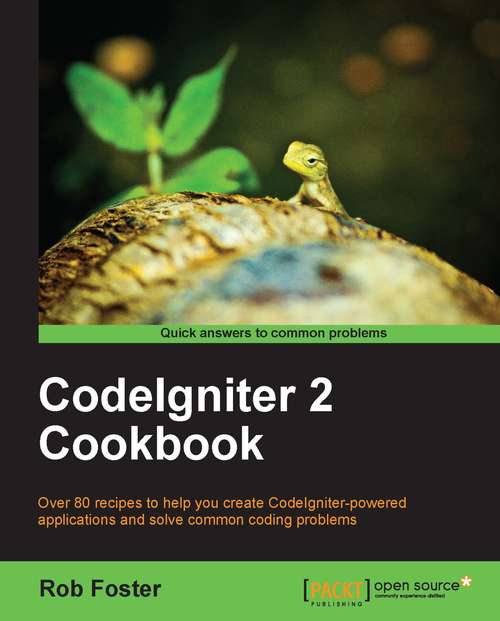 Book cover of CodeIgniter 2 Cookbook