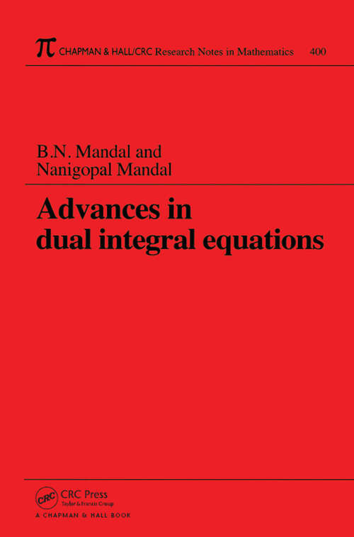 Book cover of Advances in Dual Integral Equations