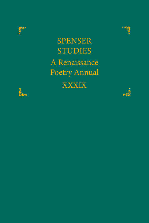 Book cover of Spenser Studies, volume 39 number 1 (2025)